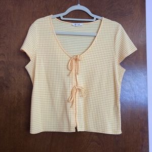 Madewell ribbed baby tee with bows